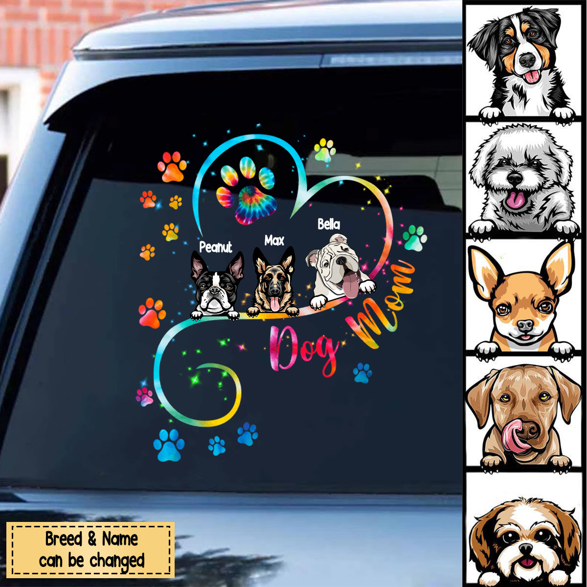 Personalized dog hot sale car decals