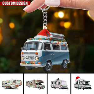 Personalized Camping Car Keychain - Gifts For Camping Lovers