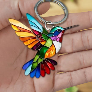 Beautiful Hummingbird Keychain - Gift For Bird Lovers