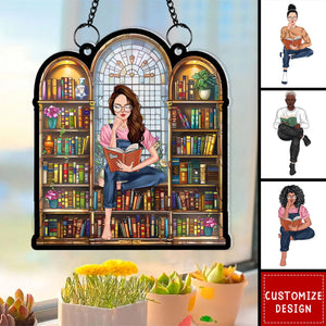 Personalized Gifts For Book Lover Suncatcher Ornament