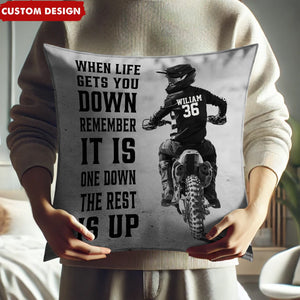 Personalized Motocross Pillow - Gift For Racing Lovers