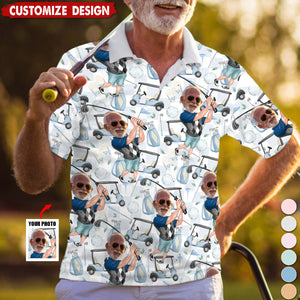 The Best Gift For Golf Dad, Uncle, Husband... - Personalized Golf Polo Shirt