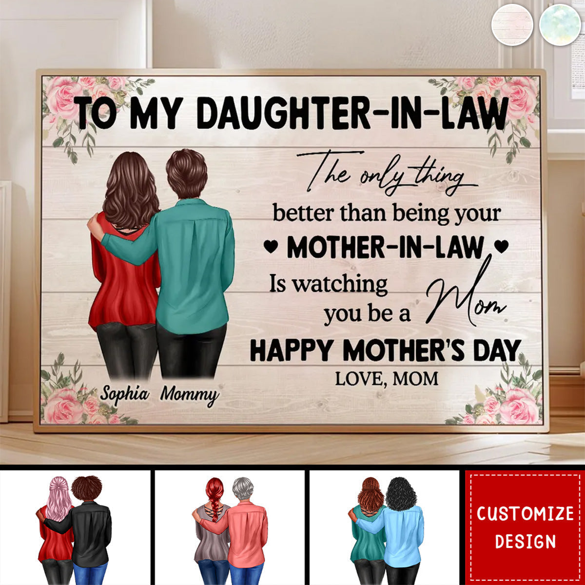 To My Daughter-In-Law Personalized Poster - Mother's Day Gift For Daughter-In-Law