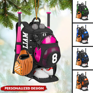 Personalized Baseball Bag Christmas Ornament-Gift for Baseball Lover-2024 New Release