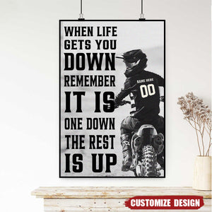 Personalized Motocross Life Lessons Poster- Gift For Racing Lovers