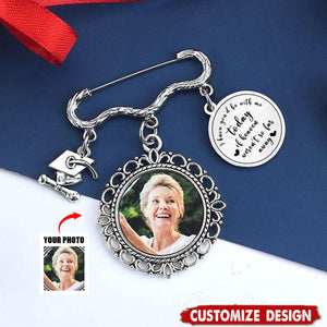 Personalized Antique Graduation Cap Memorial Tassel Brooch Pin with 1-6 Photo Charms Grad Ceremony Sympathy Gift for Class of 2025 Graduates