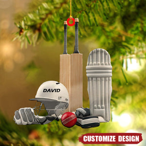 Personalized Cricketer Ornaments Gift for Cricket Lover - 2024 New Release