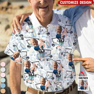 The Best Gift For Golf Dad, Uncle, Husband... - Personalized Golf Polo Shirt