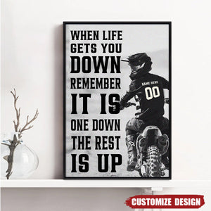 Personalized Motocross Life Lessons Poster- Gift For Racing Lovers