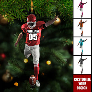 Personalized American Football Christmas Ornament Gift For Football Player - 2024 New Release