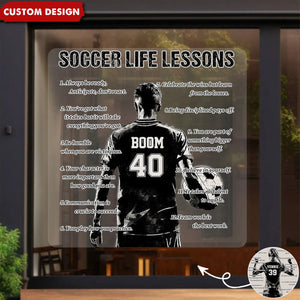 Personalized Soccer Life Lessons Decal - Gift For Soccer Lovers