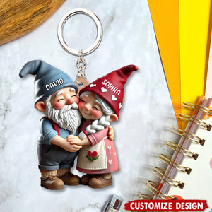 Growing Together - Personalized Husband And Wife Acrylic Keychain