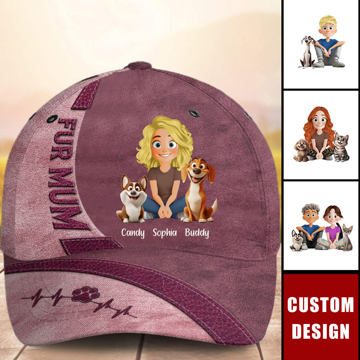 Life Is Better With Pets -Personalized Classic Cap, Gift For Dog Lovers, Cat Lovers