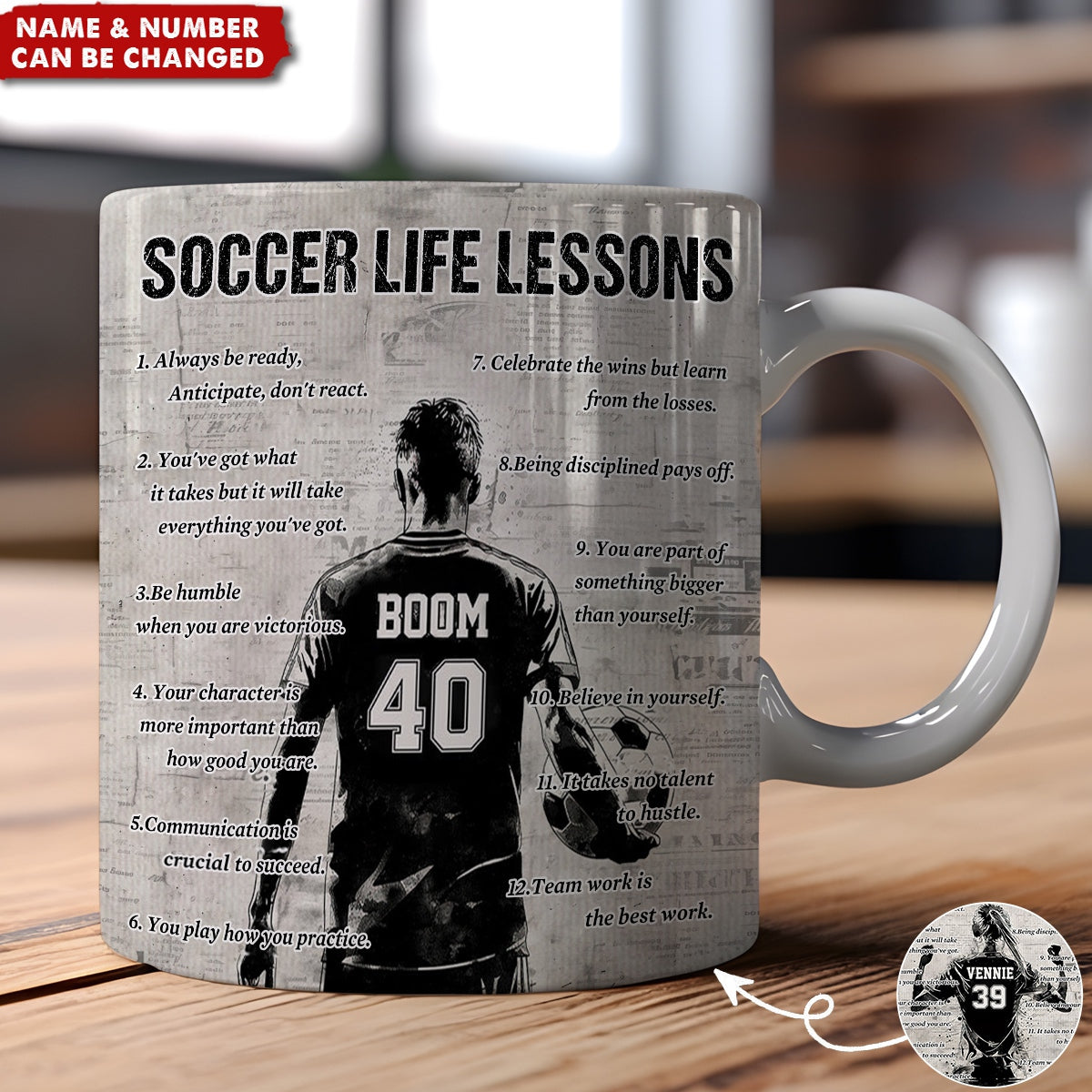 Personalized Soccer Life Lessons Mug - Great Gift For Soccer Lovers