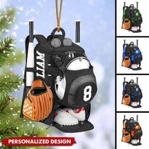 Personalized Baseball Bag Christmas Ornament-Gift for Baseball Lover-2024 New Release