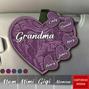 Grandma Belongs To Grandkids - Personalized Car Visor Clip