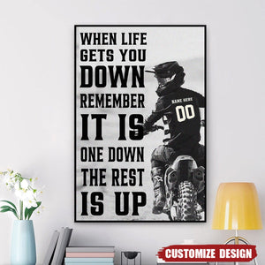 Personalized Motocross Life Lessons Poster- Gift For Racing Lovers