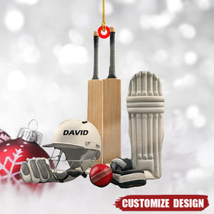 Personalized Cricketer Ornaments Gift for Cricket Lover - 2024 New Release