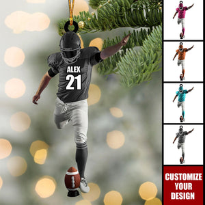 Personalized American Football Christmas Ornament Gift For Football Player - 2024 New Release