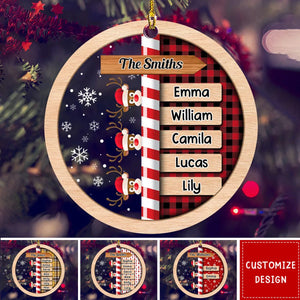 Custom Family Name Christmas - Personalized Custom Acrylic Ornament - 2024 New Release