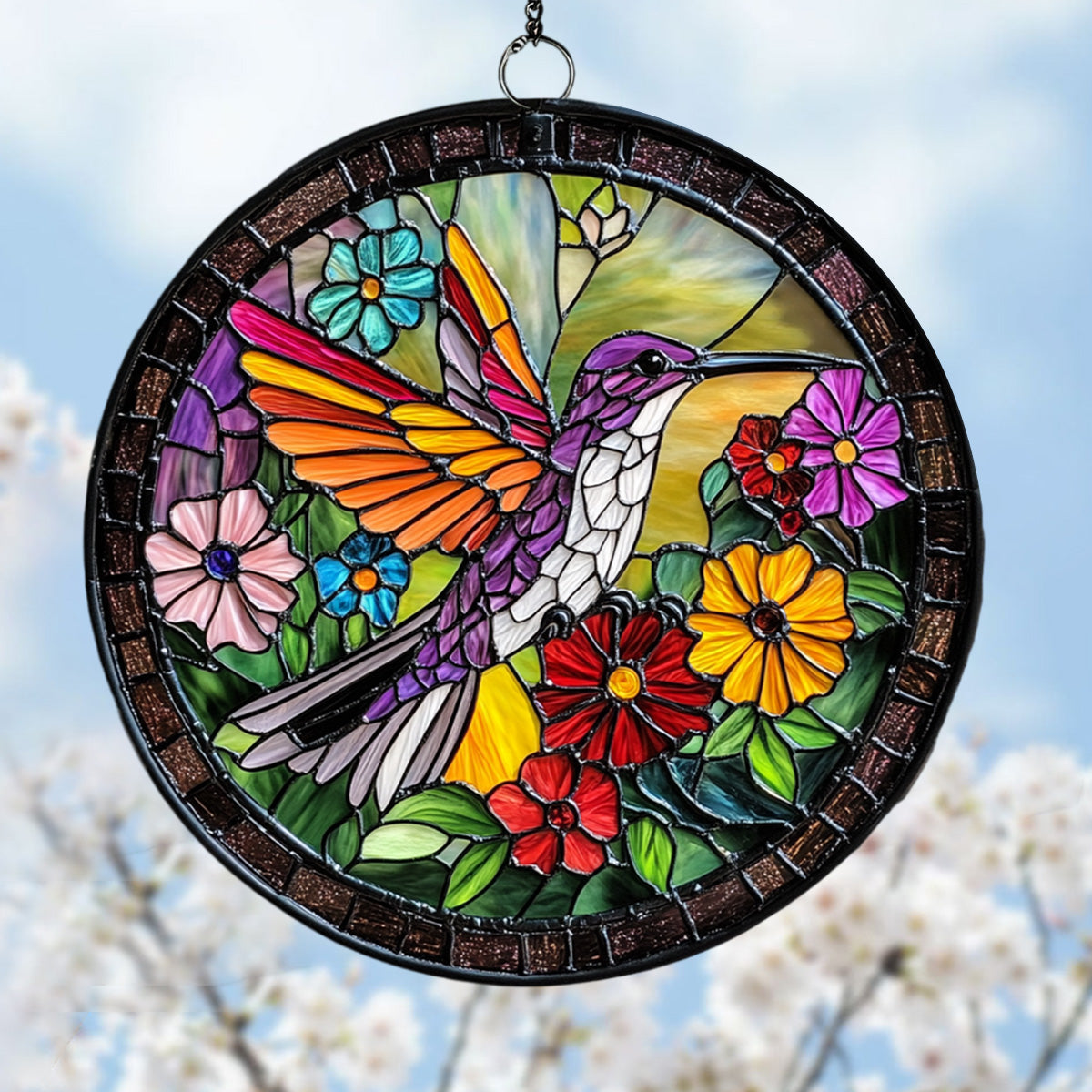 Wings of Color - Stained Glass Window Hanging Suncatcher Ornament