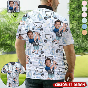 The Best Gift For Golf Dad, Uncle, Husband... - Personalized Golf Polo Shirt