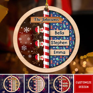 Custom Family Name Christmas - Personalized Custom Acrylic Ornament - 2024 New Release