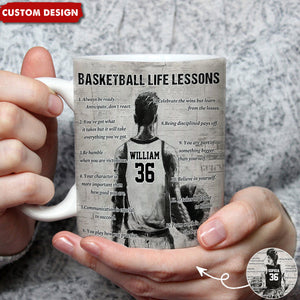 Personalized Basketball Boy Girl Life Lessons Mug-Gift For Basketball Lovers