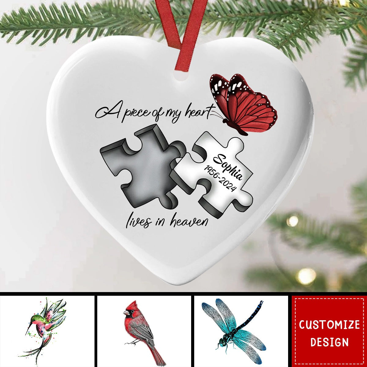 Personalized In Loving Memory Ceramic Ornament - 2024 New Release