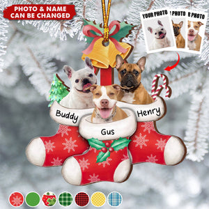 2024 New Release - Pet in Stocking - Personalized Wooden Ornament, Gift For Pet Lover