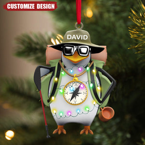 2024 New Release Hiking Penguin Personalized Christmas Ornament Gift For Hiking Lovers