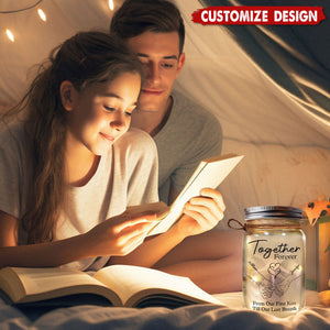 Couple Hold Hand From Our First Kiss - Personalized Mason Jar Light