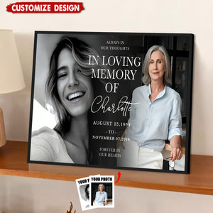 In Loving Memory - Personalized Photo Memorial Poster