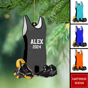 Personalized Wrestling Christmas Ornaments - 2024 New Release