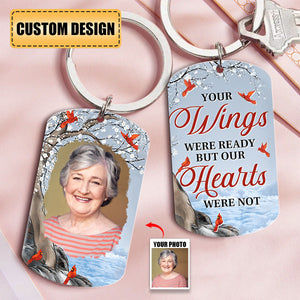 Carry You With Me - Personalized Memorial Stainless Steel Keychain, Sympathy Gift For Family Members