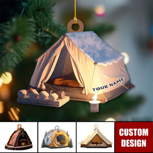 Personalized Camping Tent Ornament, Gifts For Camping Lovers - 2024 New Release