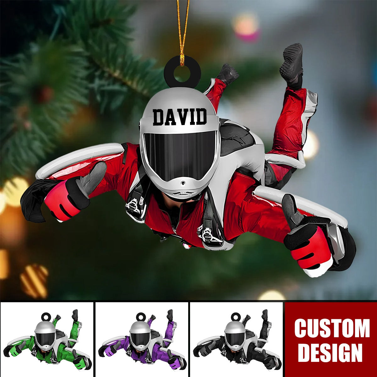 Personalized Skydiving Christmas Ornament, Gift For Skydiving Lovers - 2024 New Release