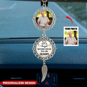 I Have An Angel Watching Over Me - Personalized Photo Car Ornament