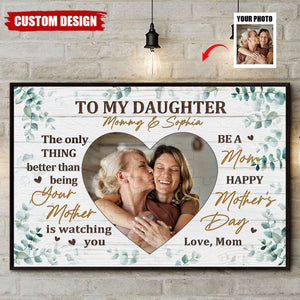 To My Daughter, With Love And Pride - Personalized Family Poster - Mother's Day, Gift For Mom, Daughter