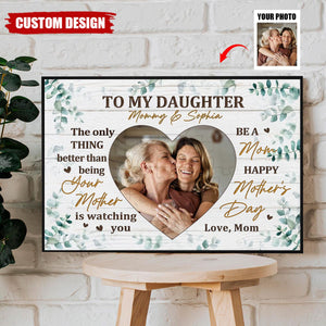 To My Daughter, With Love And Pride - Personalized Family Poster - Mother's Day, Gift For Mom, Daughter