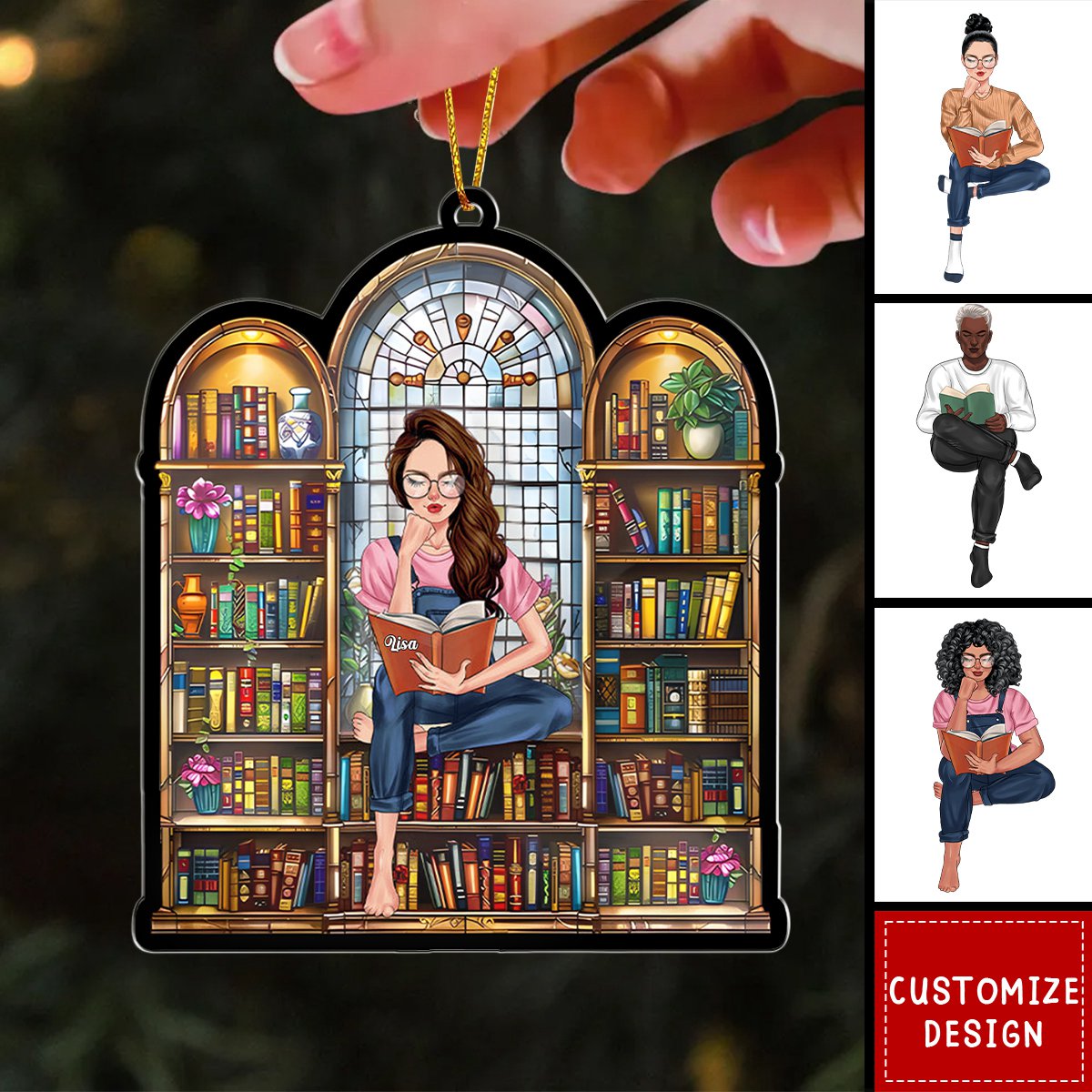 2024 New Release - Personalized Gifts For Book Lover Christmas Ornament