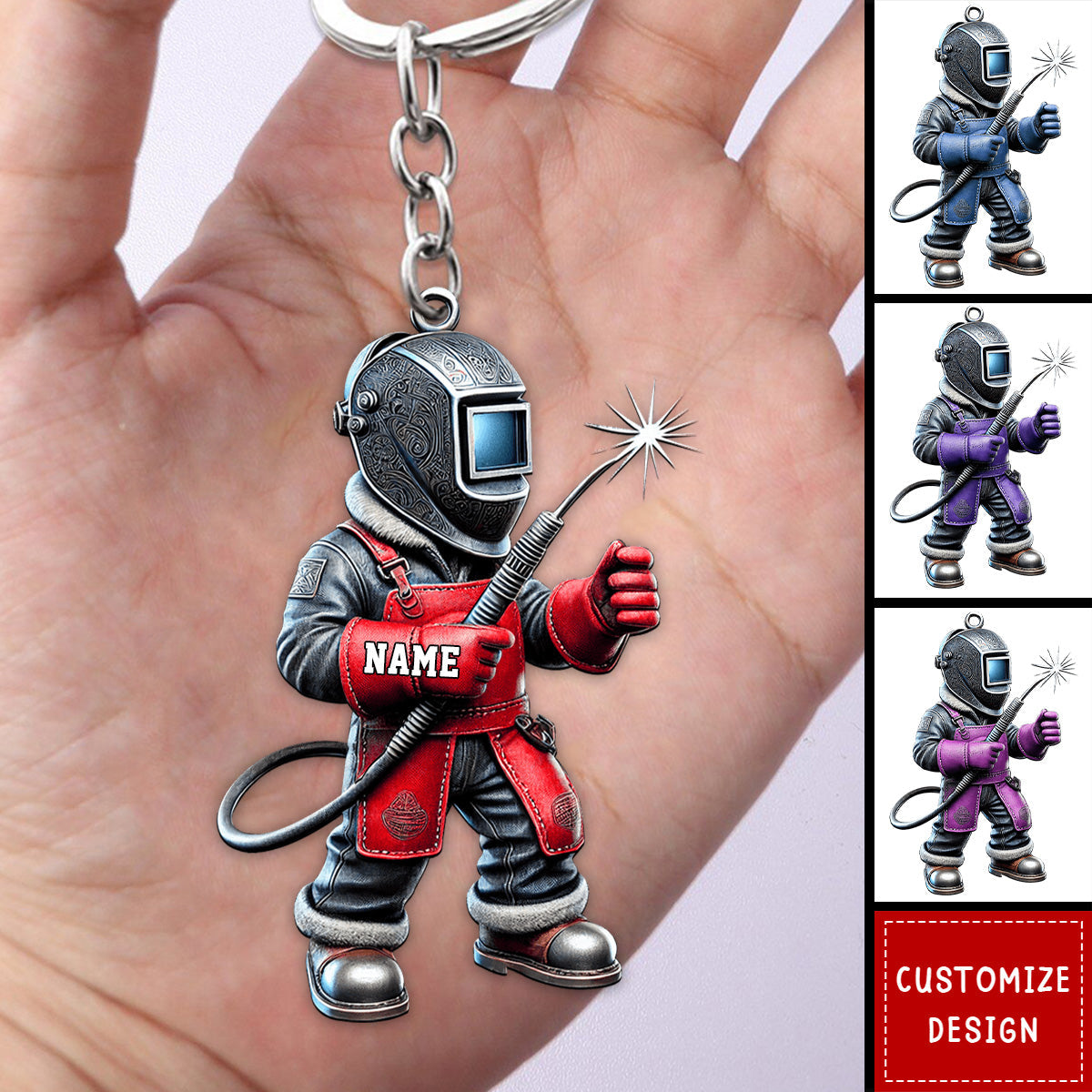 Personalized Welder Keychain-Gift For Welder