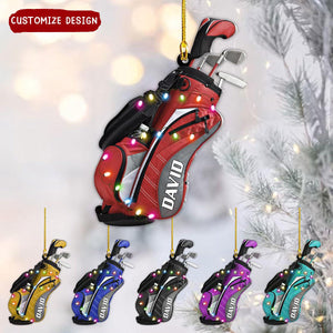 Personalized Golf Bag Acrylic Christmas Ornament - 2024 New Release