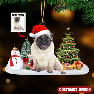 Custom Photo Dog, Cat Christmas Acrylic Ornament - 2024 New Release