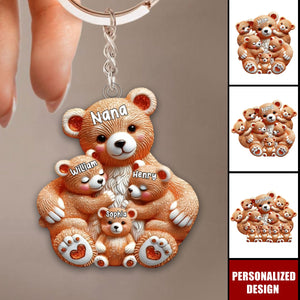 Mama Bear-Personalized Mother Keychain