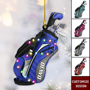 Personalized Golf Bag Acrylic Christmas Ornament - 2024 New Release