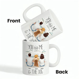 You Me And The Dogs Beach Outline Personalized Mug