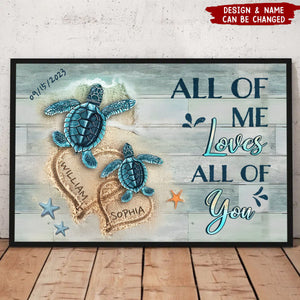 You Found Me Beach and Turtles - Personalized Poster