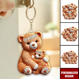 Mama Bear-Personalized Mother Keychain