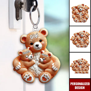 Mama Bear-Personalized Mother Keychain